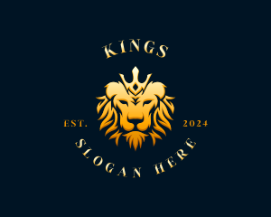 Lion Crown King logo design