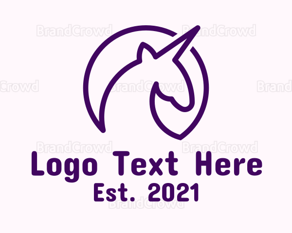 Minimalist Unicorn Avatar Logo