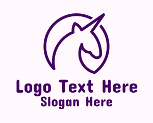 Minimalist Unicorn Avatar Logo