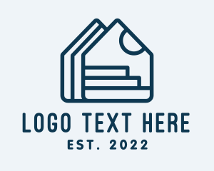 Tiny House - House Stairs Renovation Contractor logo design