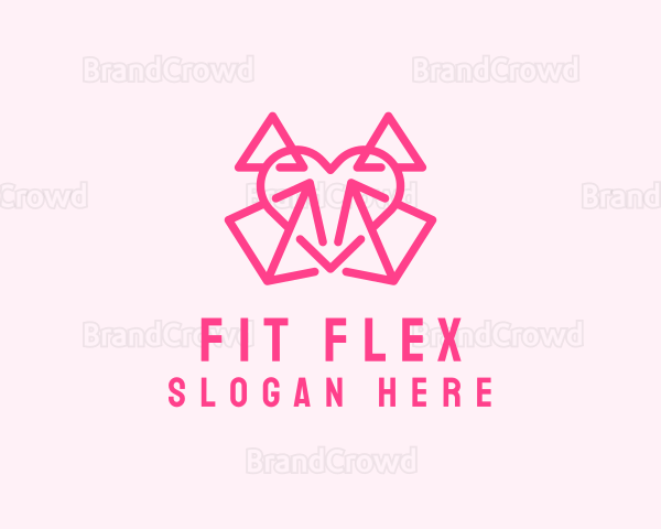 Pink Pyramid Heart Logo