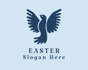 White Bird - Dove Avian Bird Christianity logo design
