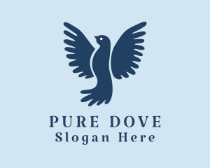 Dove Avian Bird Christianity logo design