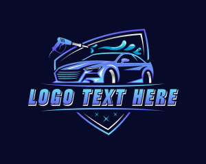 Auto - Car Vehicle Pressure Washing logo design