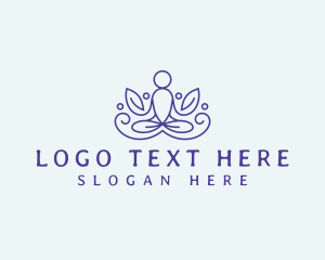 Praying - Yoga Spa Meditation logo design