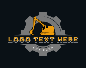 Heavy Duty - Excavator Industrial Machinery logo design