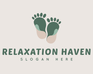 Massage - Earthy Foot Massage logo design