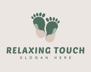 Massage - Earthy Foot Massage logo design