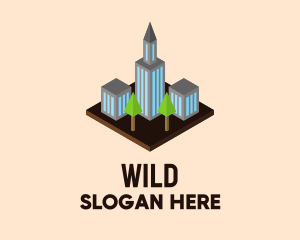 Isometric Cityscape Building Logo