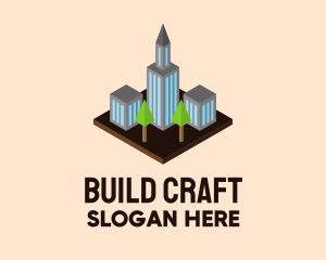 Isometric Cityscape Building logo design