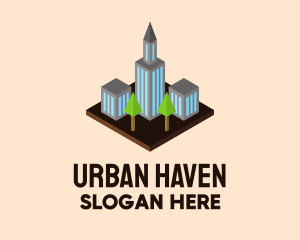 Cityscape - Isometric Cityscape Building logo design