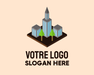 Cityscape - Isometric Cityscape Building logo design