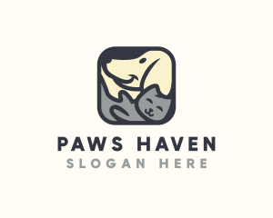 Cat Dog Veterinarian logo design