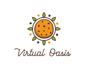 Vegan Sun Cookie logo design