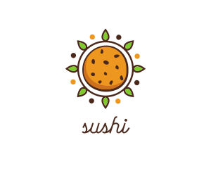 Vegan Sun Cookie logo design