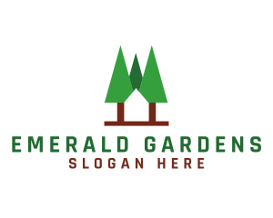 Forest Cabin Home logo design