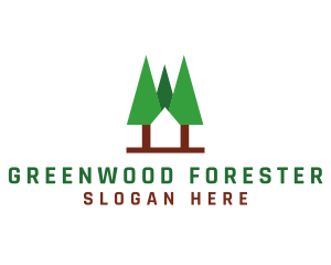 Forest Cabin Home logo design