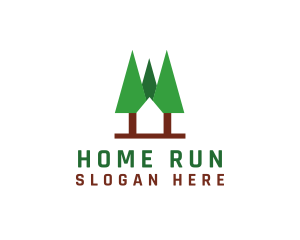 Forest Cabin Home logo design