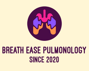 Pulmonology - Multicolor Puzzle Respiratory Lungs logo design
