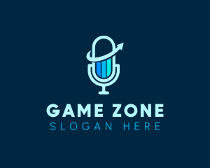 Graph - Podcast Chart Microphone logo design