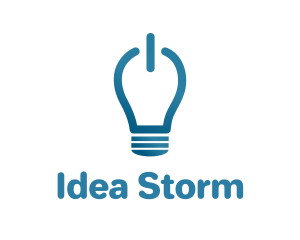 Idea On Light Bulb logo design