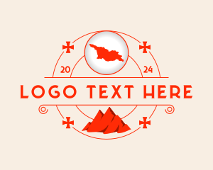 Geography - Georgia Map Mountain logo design