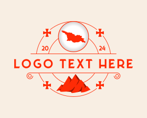 Country - Georgia Map Mountain logo design