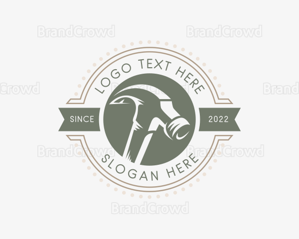 Hammer Handyman Badge Logo