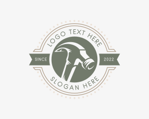 Tools - Hammer Handyman Badge logo design