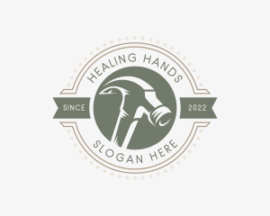 Hammer Handyman Badge Logo