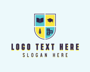 Preschool - Kindergarten Book Learning logo design