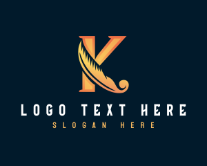 Plume - Elegant Business Letter K logo design