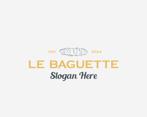 Baguette - Hipster Bread Bakery logo design