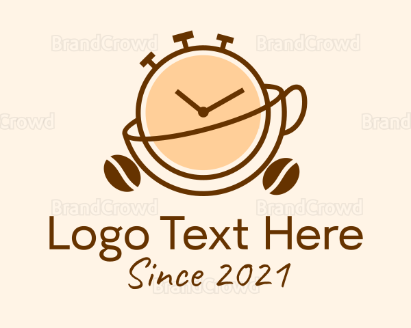 Coffee Clock Time Logo