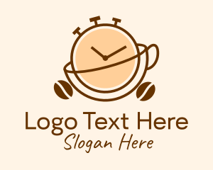 Coffee Clock Time  Logo