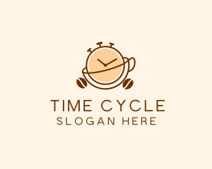 Coffee Clock Time  logo design