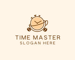 Coffee Clock Time  logo design