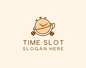 Coffee Clock Time  logo design