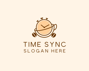 Coffee Clock Time  logo design