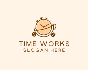 Time - Coffee Clock Time logo design