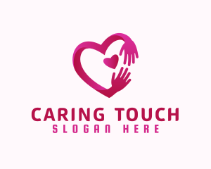 Caregiver - Hand Heart Foundation logo design