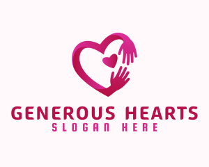 Giving - Hand Heart Foundation logo design