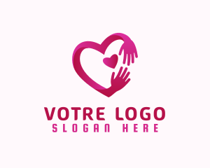 Caregiver - Hand Heart Foundation logo design
