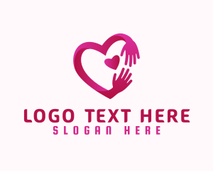 Social Worker - Hand Heart Foundation logo design