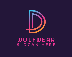 Consulting - Colorful Monoline Letter D logo design