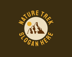 Hike - Sun Mountain Peak logo design