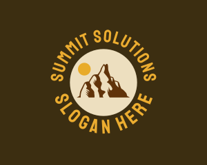 Sun Mountain Peak logo design