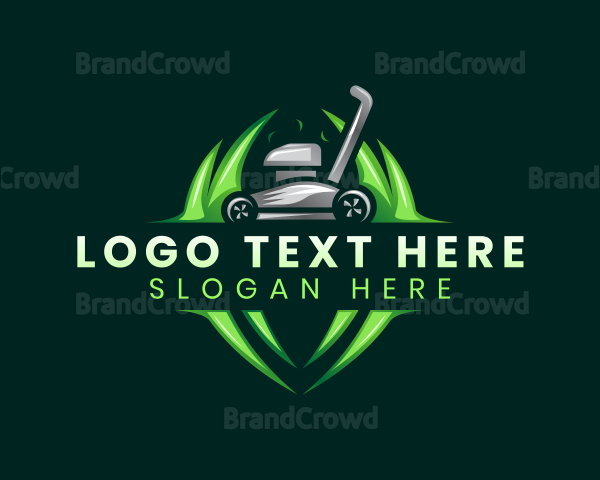 Lawn Mower Landscaping Logo