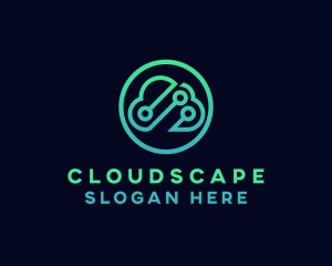 Digital Circuit Cloud logo design