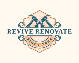 Renovation Hammer Construction Development logo design